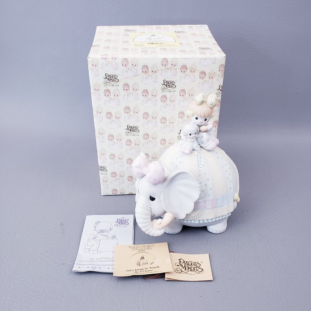 Precious Moments Lets Keep in Touch Be a Clown Music Box 1986